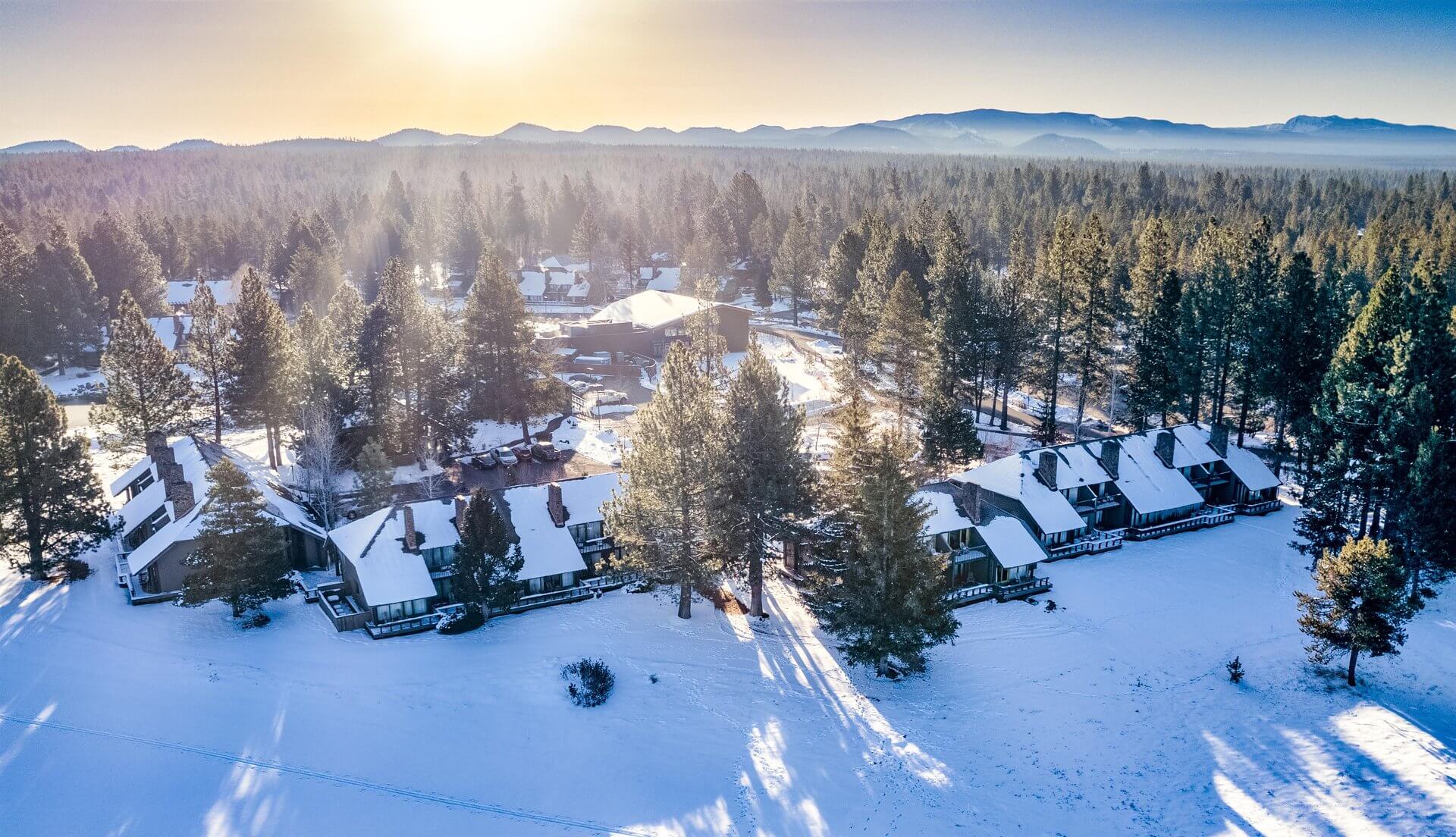 Snow-covered mountain landscape in winter