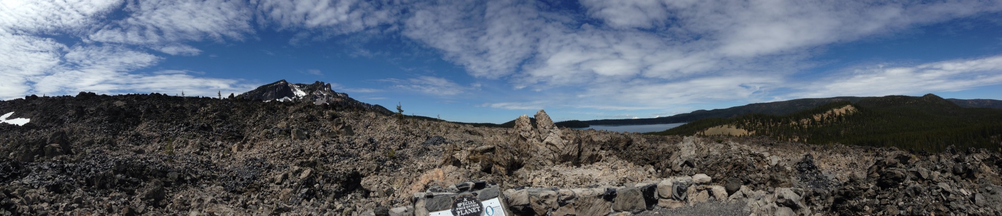 The Big Obsidian Flow in Newberry National Volcanic Monument near Bend, Oregon.
