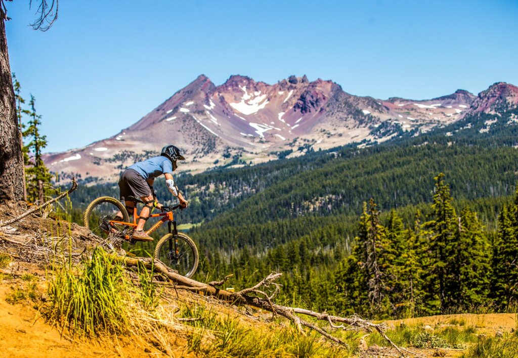 Mountain biking at Mt Bachelor in Bend, Oregon