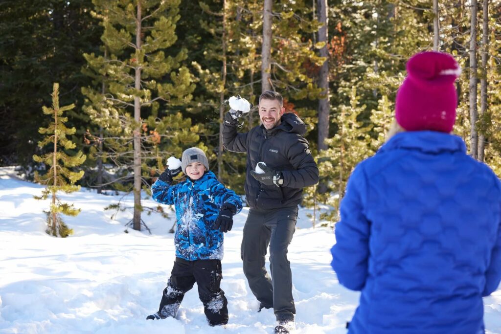 Playing in the snow near Bend, Oregon