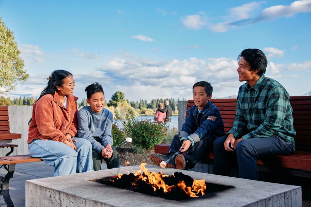 Roasting s’mores at Black Butte Ranch in Central Oregon
