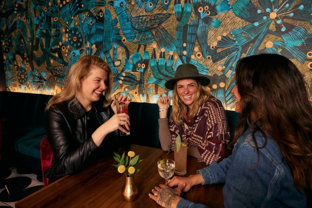 Women having drinks at Dear Irene in downtown Bend, Oregon.