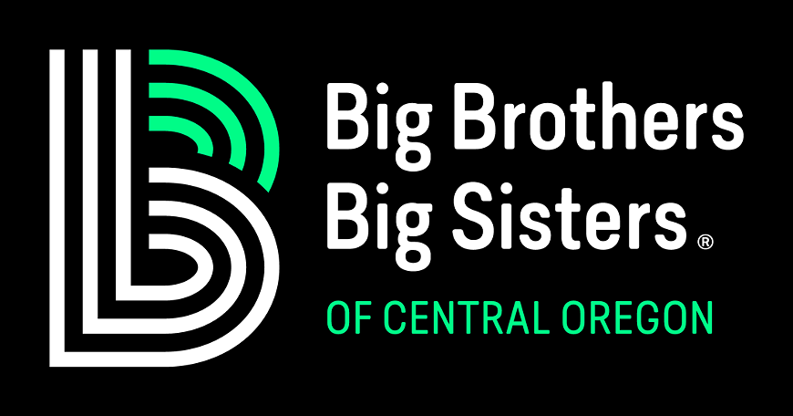 A logo featuring a stylized 'B' with green accents, representing Big Brothers Big Sisters of Central Oregon in Central Oregon.