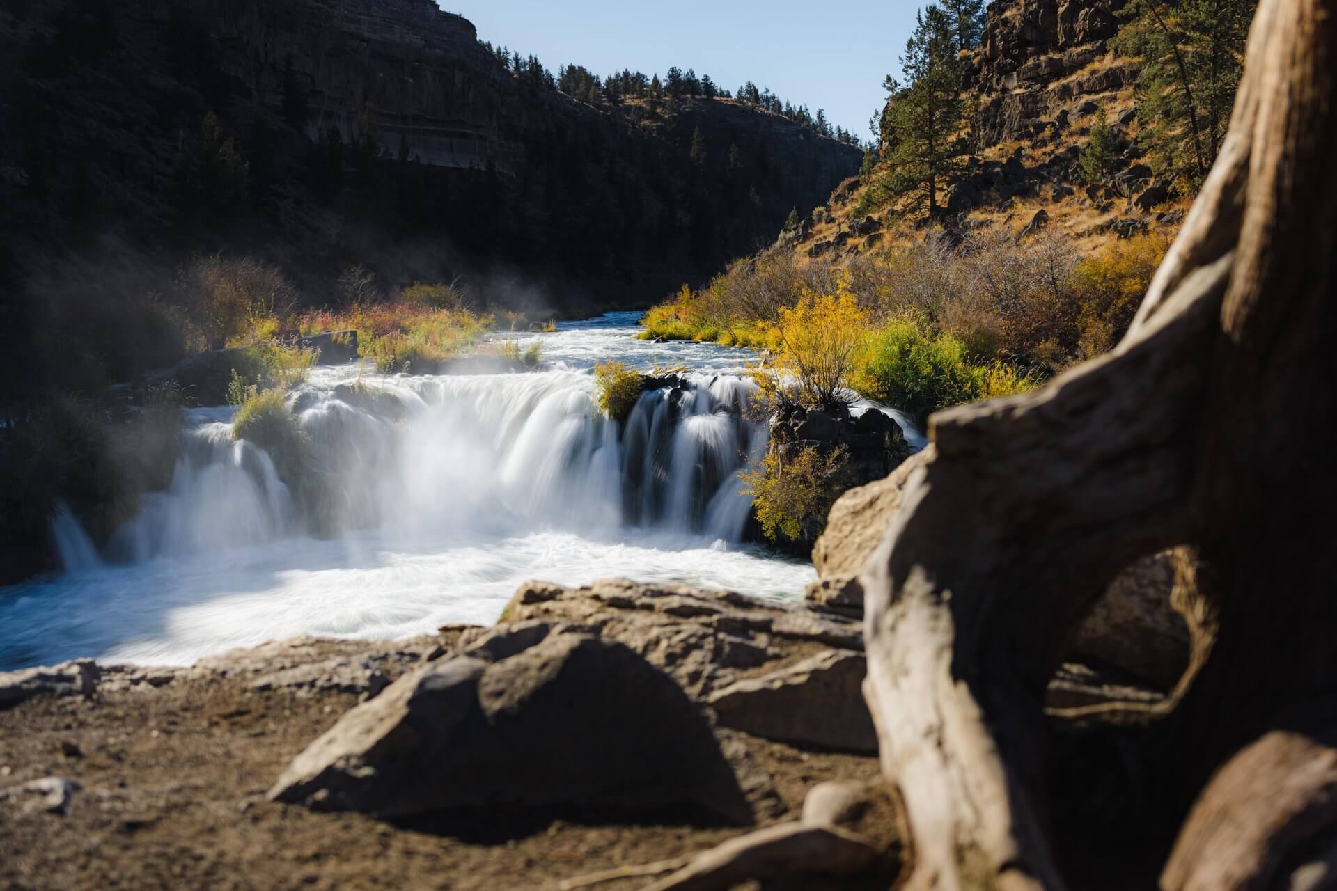 Steelhead Falls outside of Redmond, Oregon on a fall day
