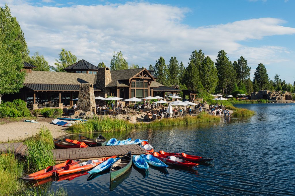 A view of caldera springs lodge in the summer