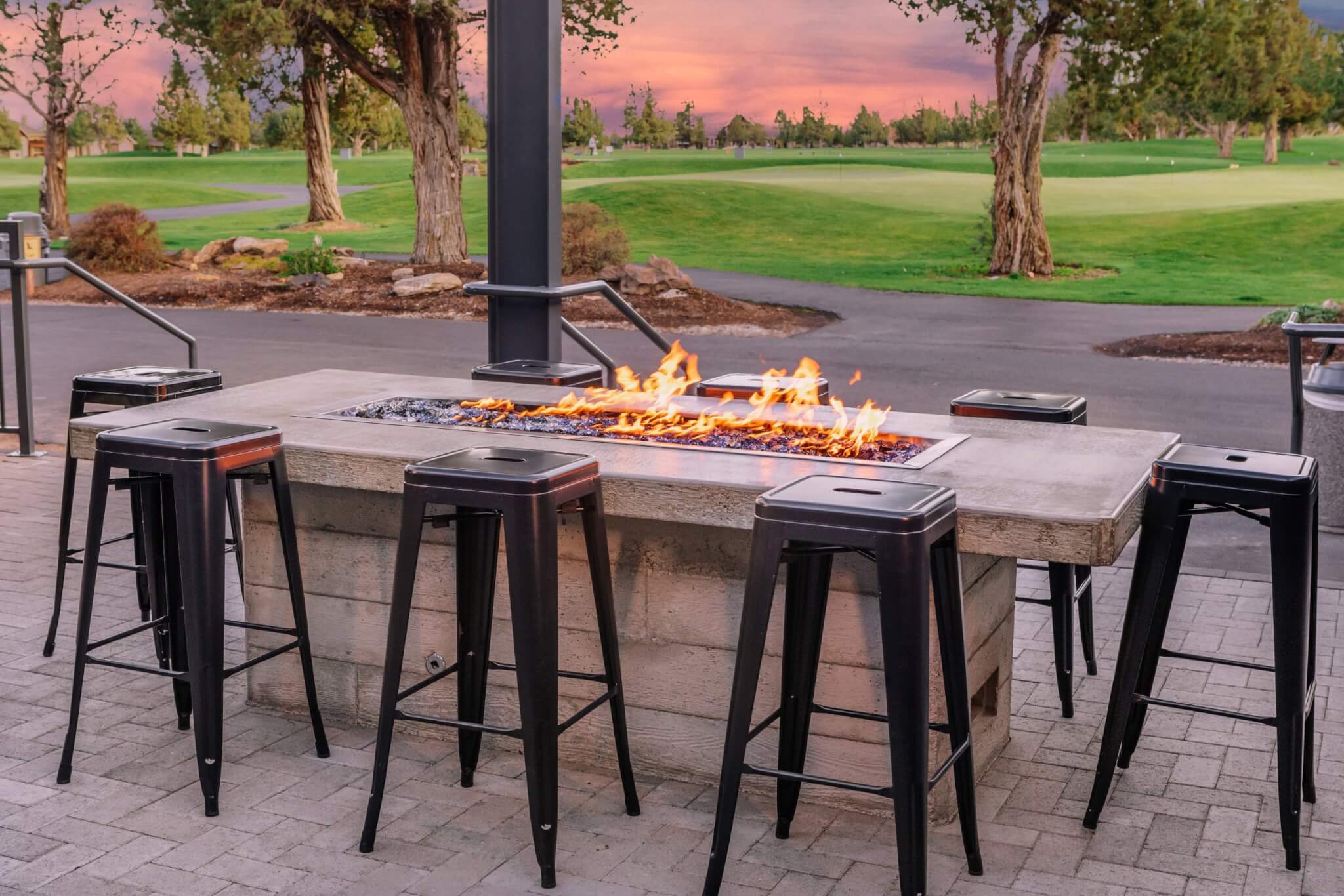 Fire pit at Eagle Crest Resort