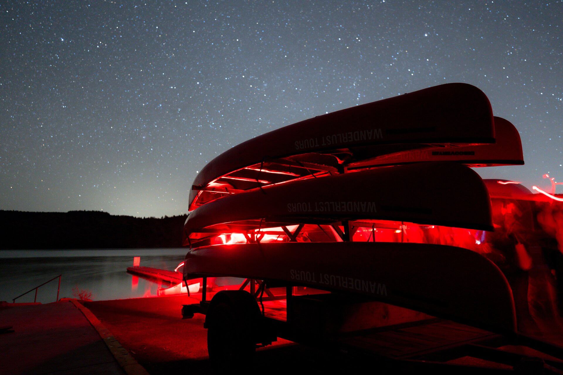Wanderlust Tours nighttime canoe tour