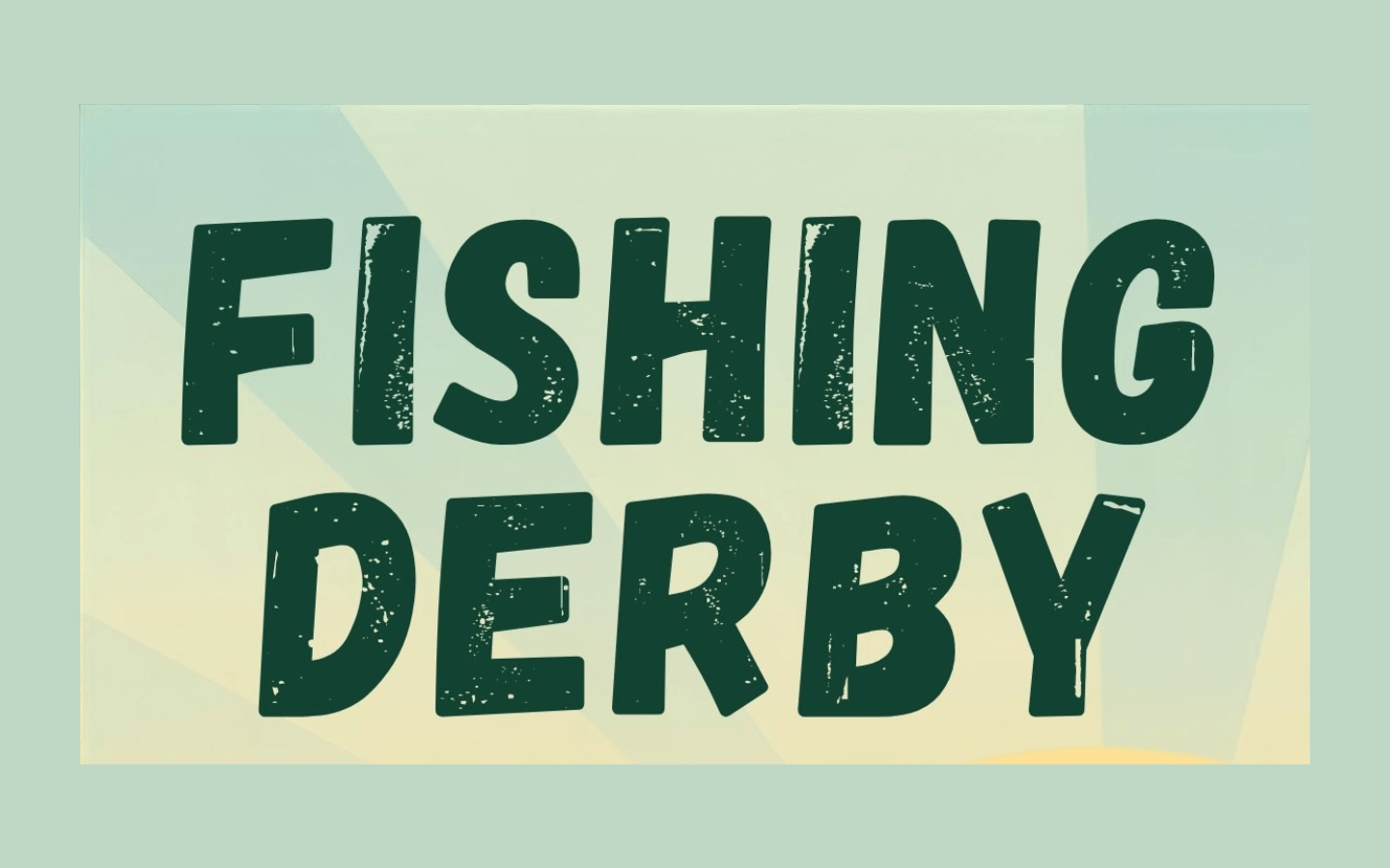 A vibrant poster promoting a fishing derby with bold text and a colorful gradient background in Central Oregon.