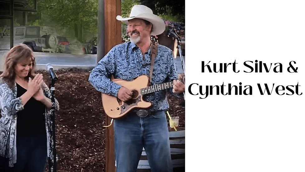 Kurt Silva and Cynthia West perform together at an outdoor event in Central Oregon.