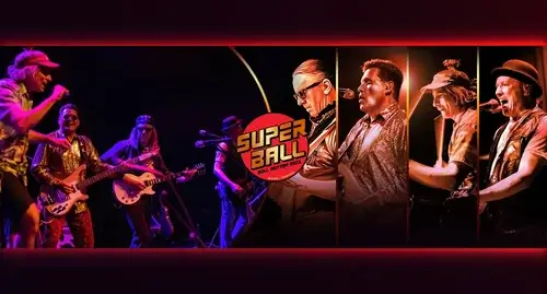 A vibrant concert scene featuring a rock band performing on stage in Central Oregon.