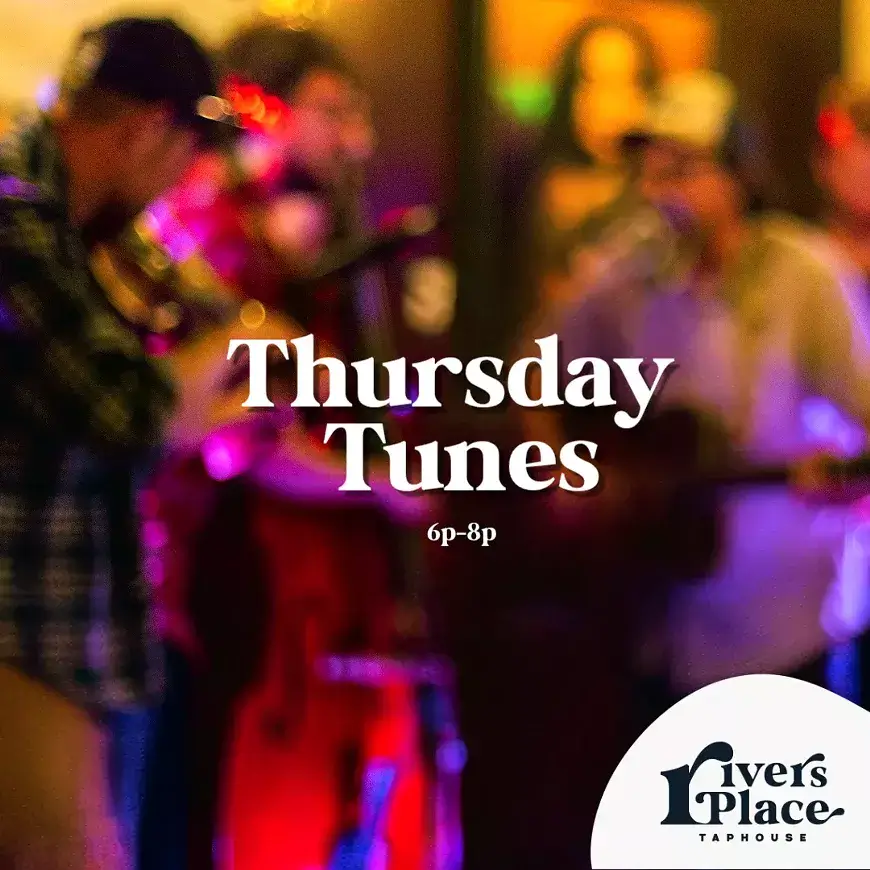 Thursday evening at a lively taphouse with live music and a vibrant atmosphere in Central Oregon.