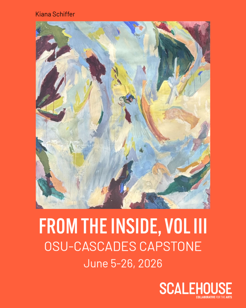 Abstract painting with vibrant colors and dynamic brushstrokes in Central Oregon.