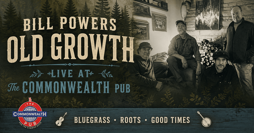 Bill Powers and his band perform live at The Commonwealth Pub, playing bluegrass, roots, and good times music in Central Oregon.