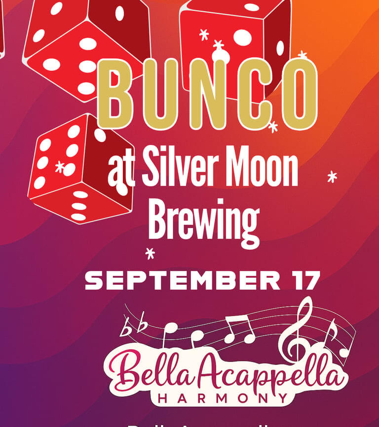 A poster advertising a Bunco event at Silver Moon Brewing on September 17 in Central Oregon.
